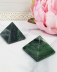 Green Zoisite Stone Natural Gemstone Crystal Pyramid | 30-35mm - A