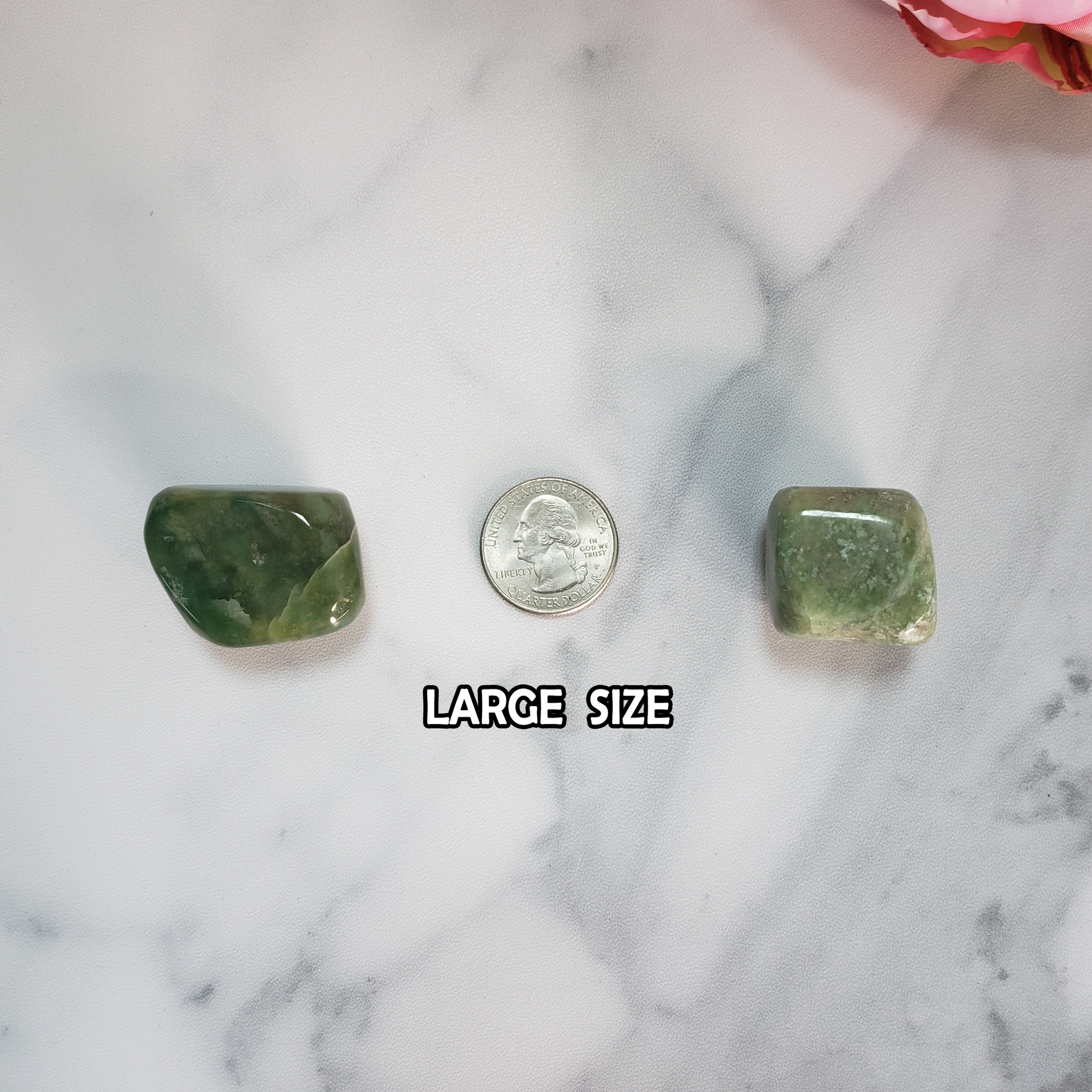 Grossularite | Green Grossular Garnet Crystal Natural Tumbled Stone | Multiple Sizes - Large Size