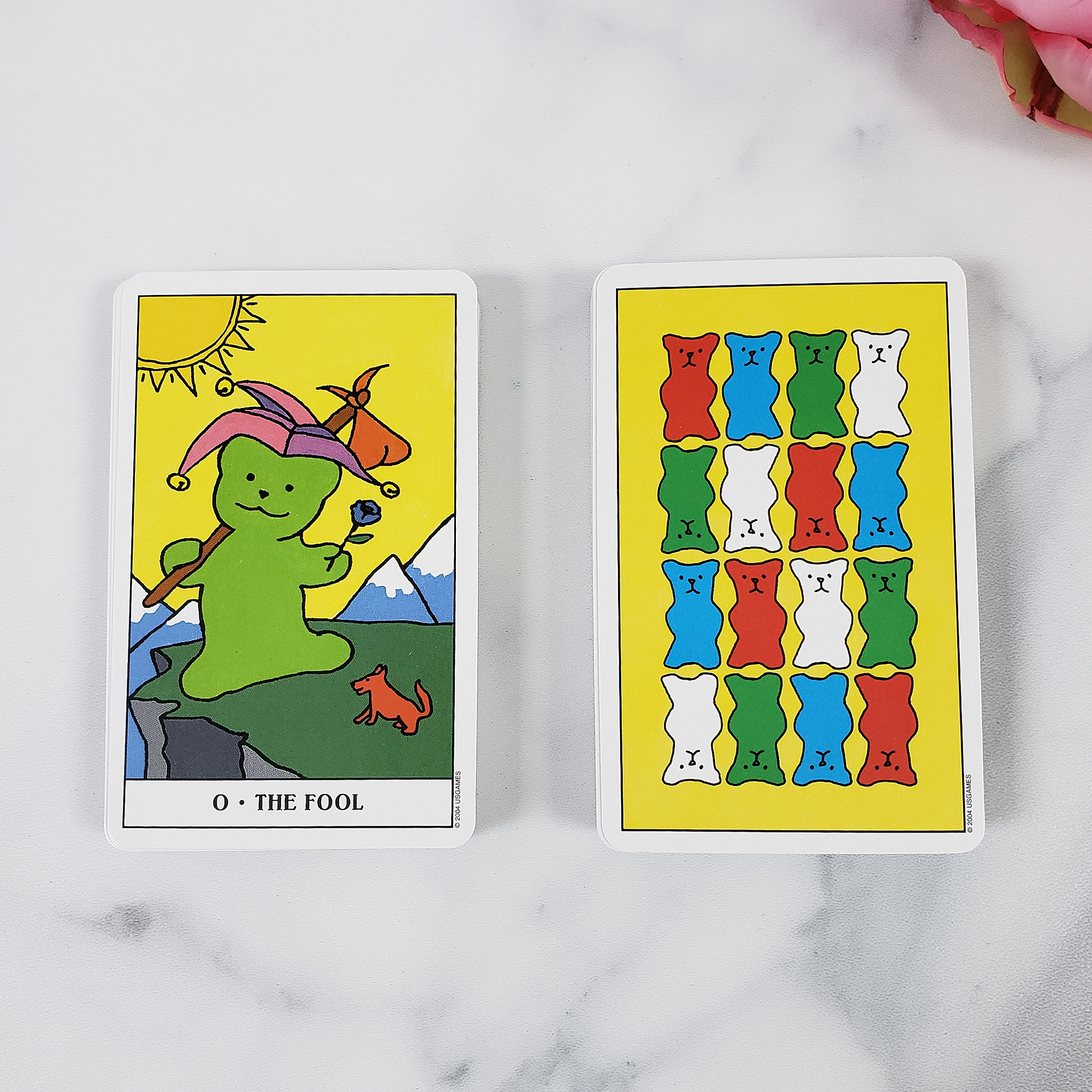 Gummy Bead Tarot Cards | Cute Tarot Deck | Divination Tool - Front and Back