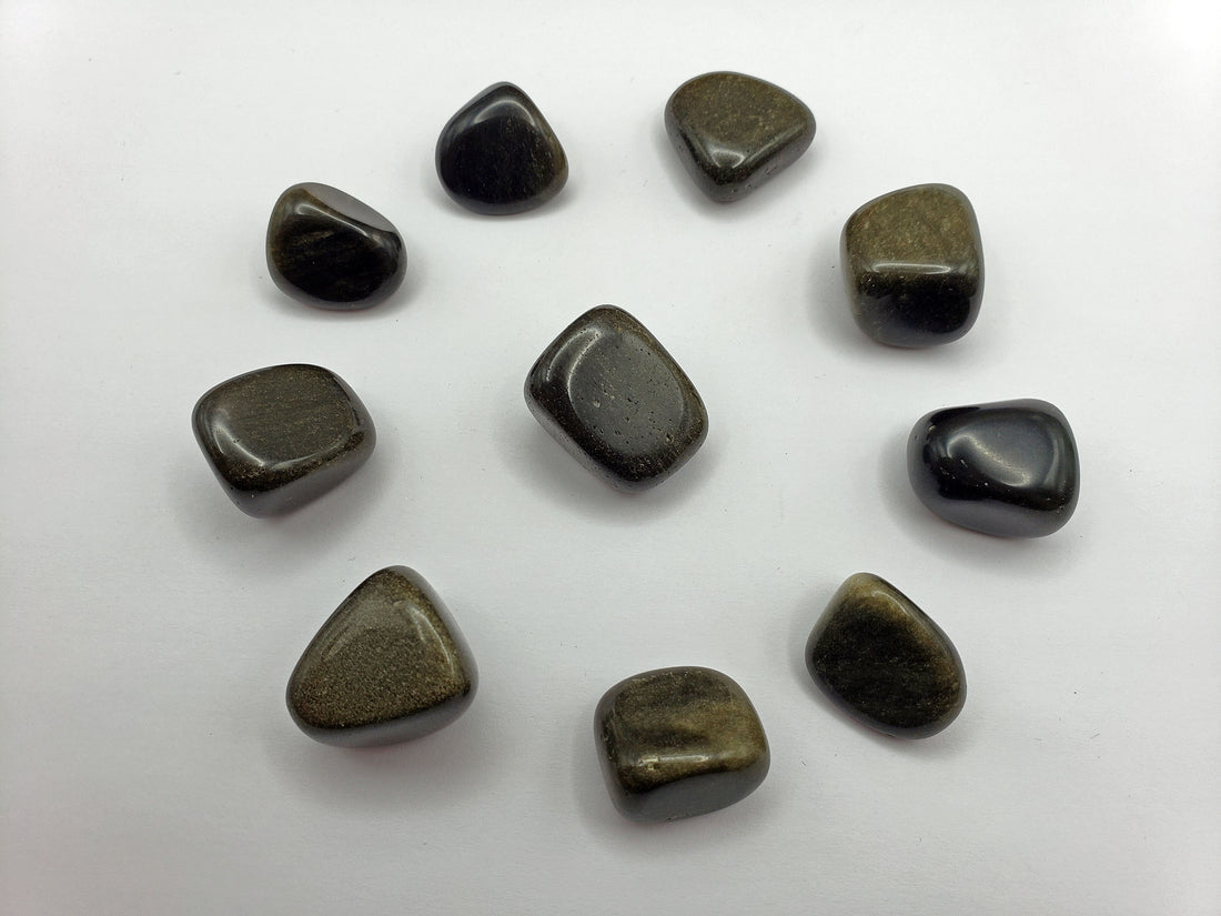 Gold Sheen Rainbow Obsidian Tumble - Single Stone or Ounce