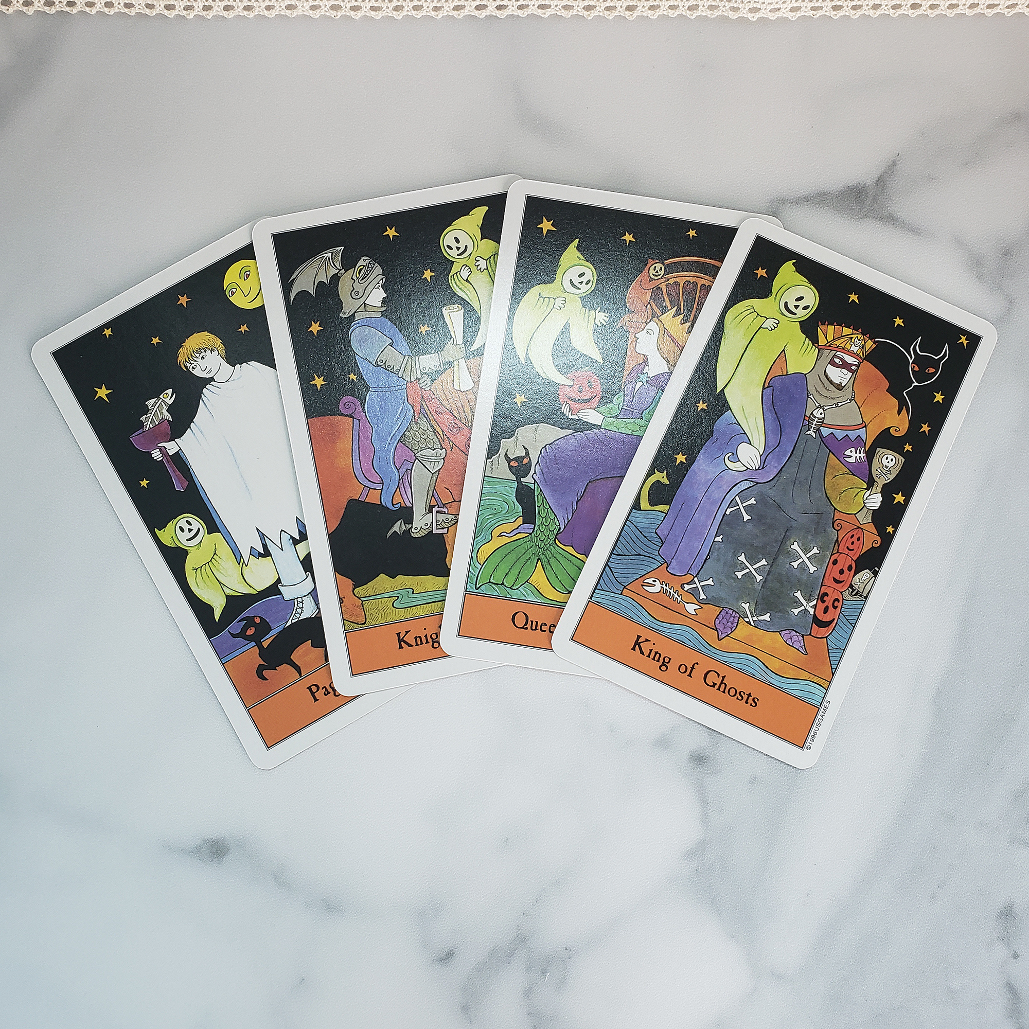 The Halloween Tarot Deck | Set of Tarot Cards | Divination Tool - Suit of Ghosts, Alternative to Suit of Cups