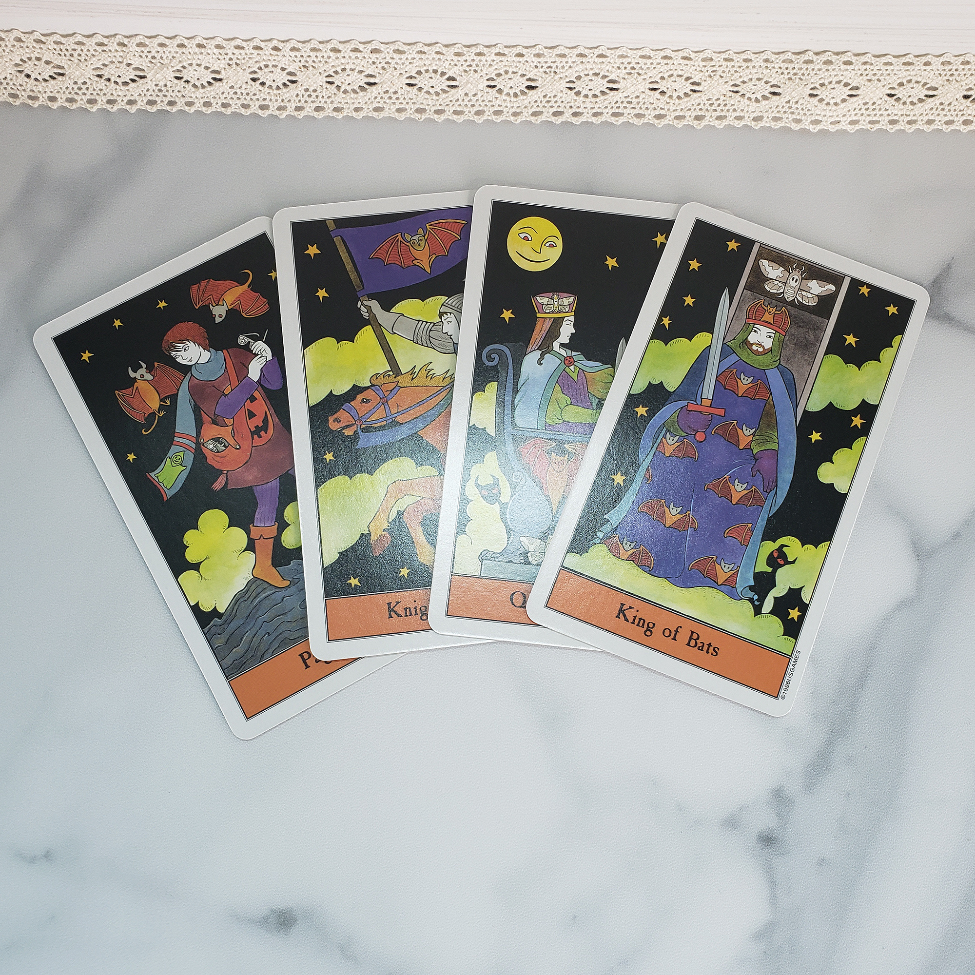 The Halloween Tarot Deck | Set of Tarot Cards | Divination Tool - Suit of Bats, Alternative to Suit of Swords