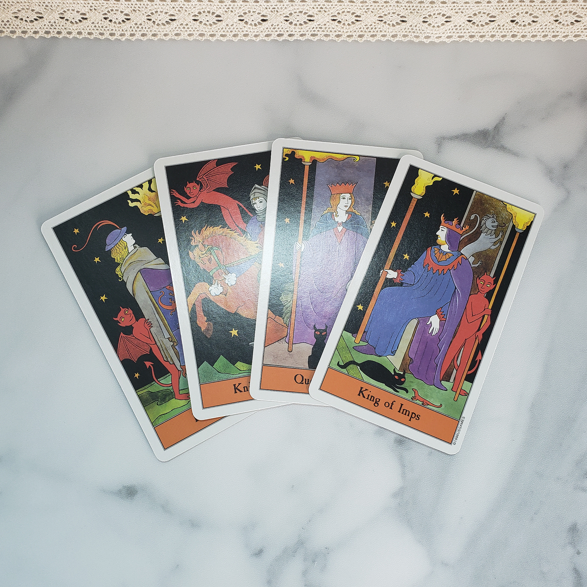 The Halloween Tarot Deck | Set of Tarot Cards | Divination Tool - Suit of Imps, Alternative to Suit of Wands