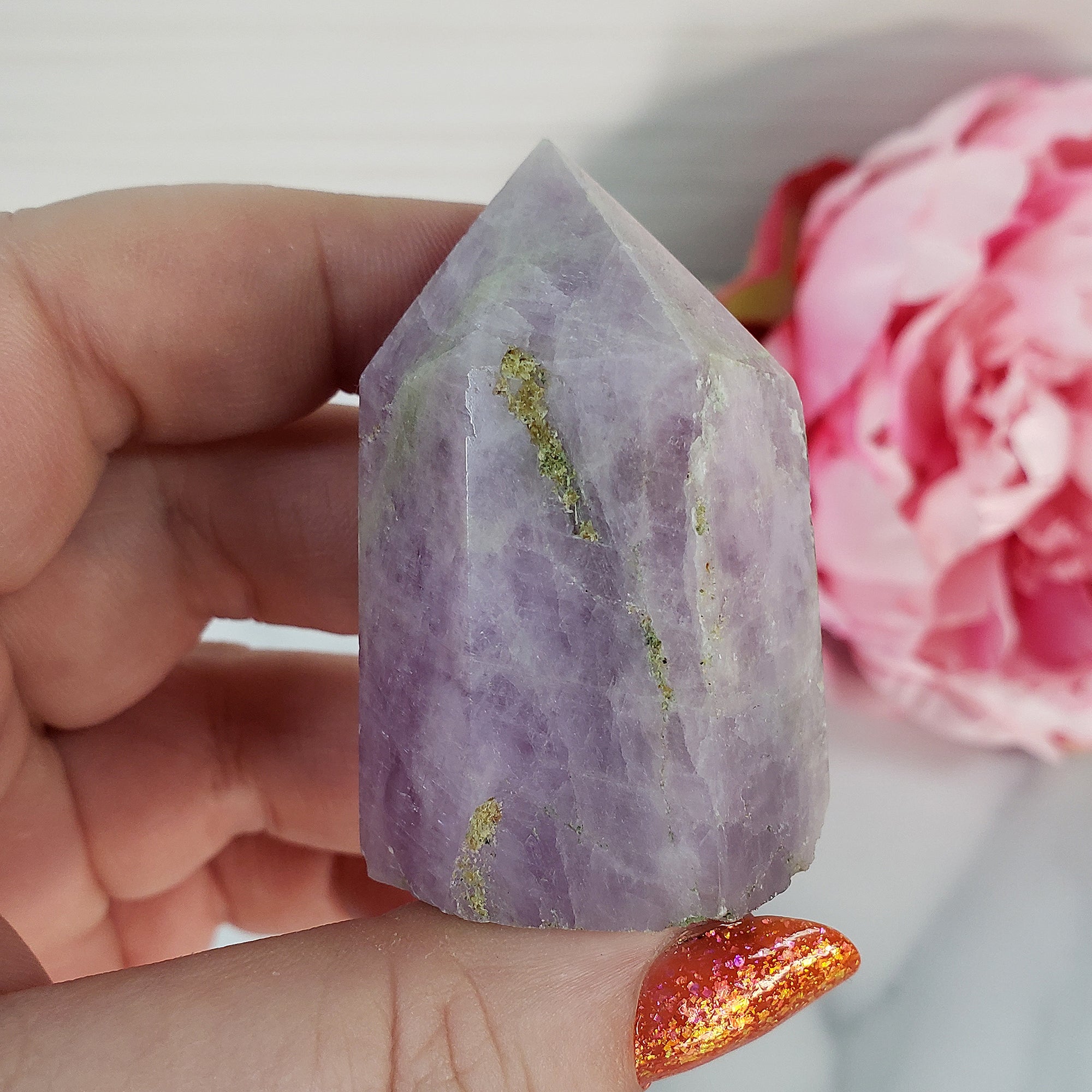 Unique Kunzite Spodumene Crystal Tower Natural Gemstone Point | Heather - 6