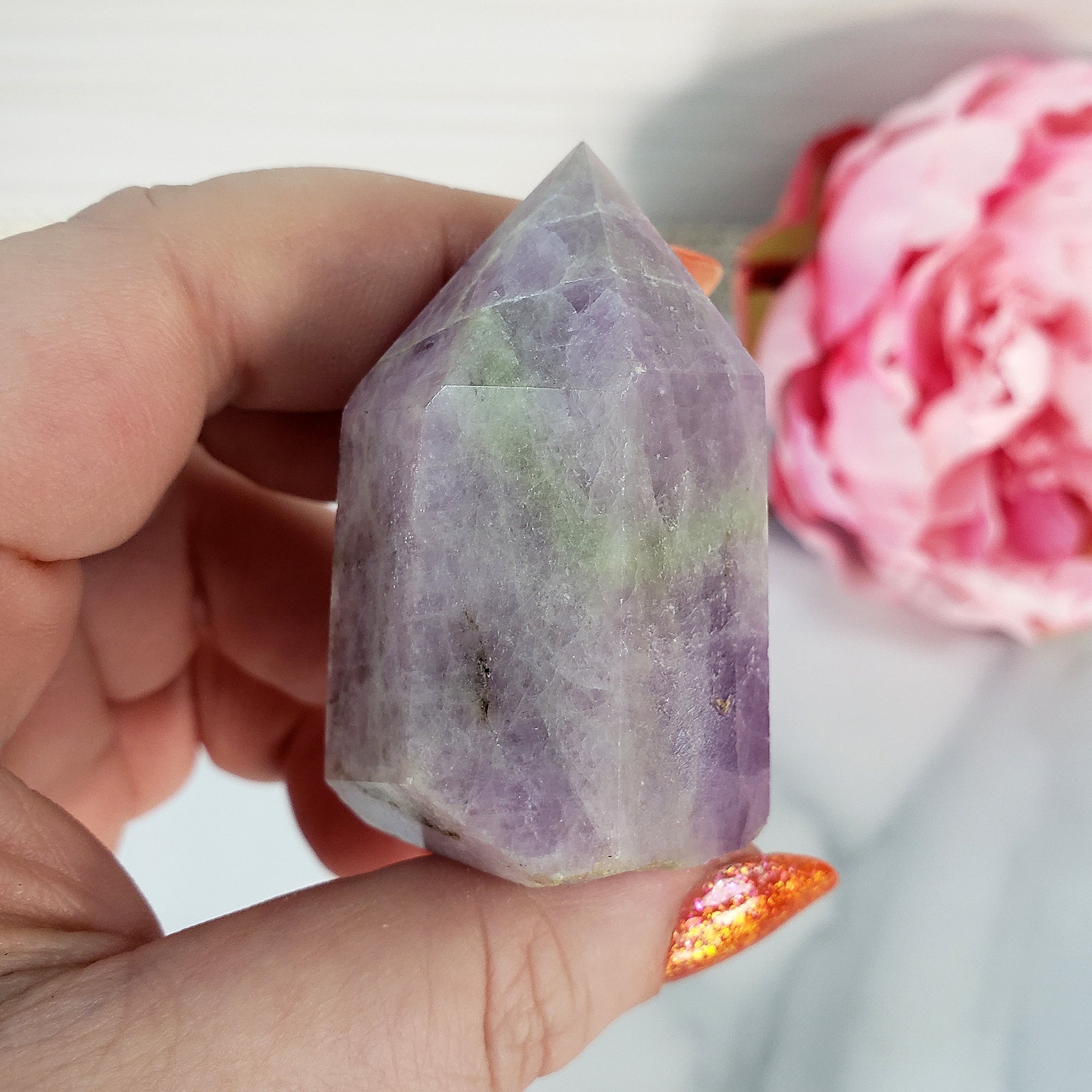 Unique Kunzite Spodumene Crystal Tower Natural Gemstone Point | Heather