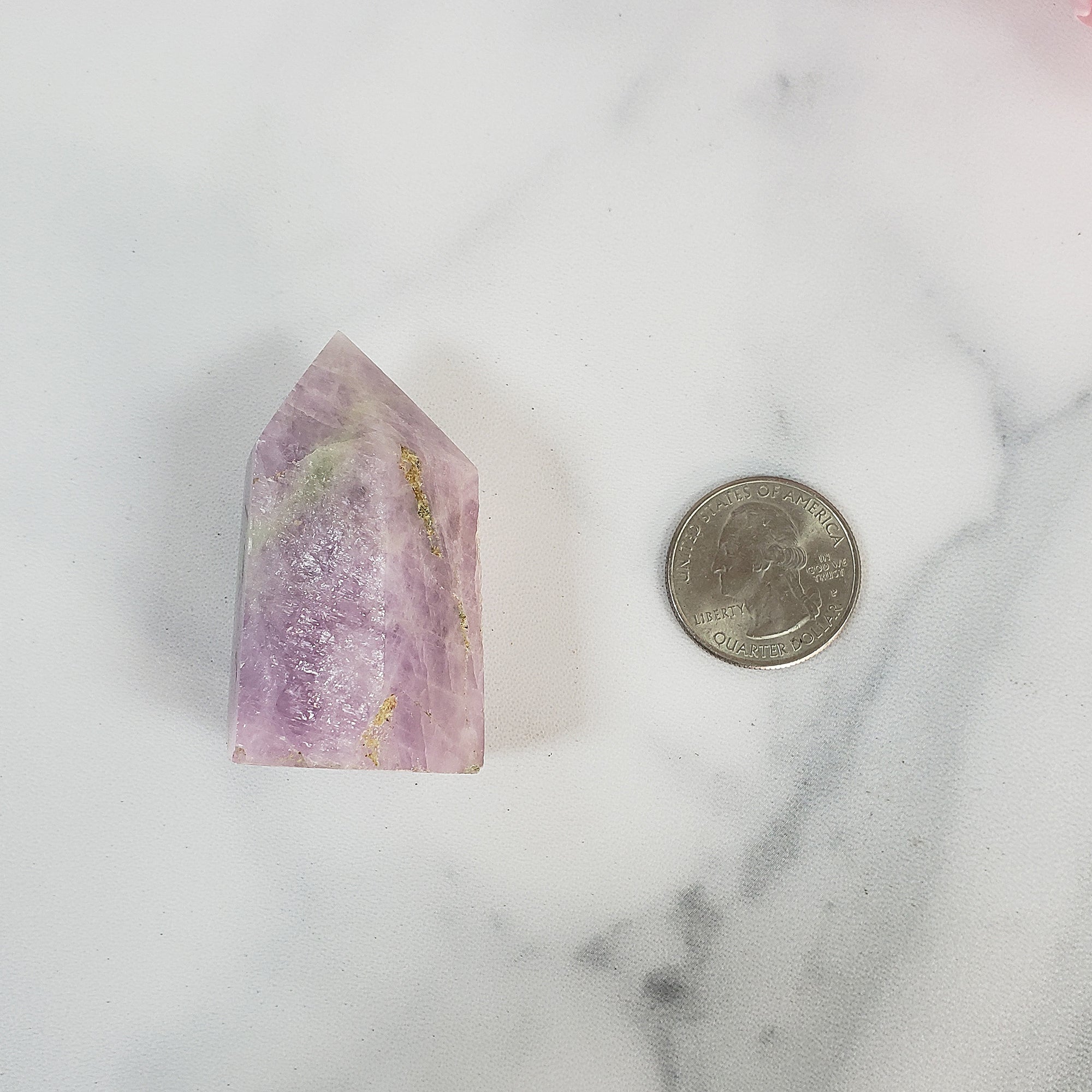 Unique Kunzite Spodumene Crystal Tower Natural Gemstone Point | Heather - 3