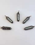 Hematite Crystal Point Wire Wrapped Jewelry Gemstone Pendant