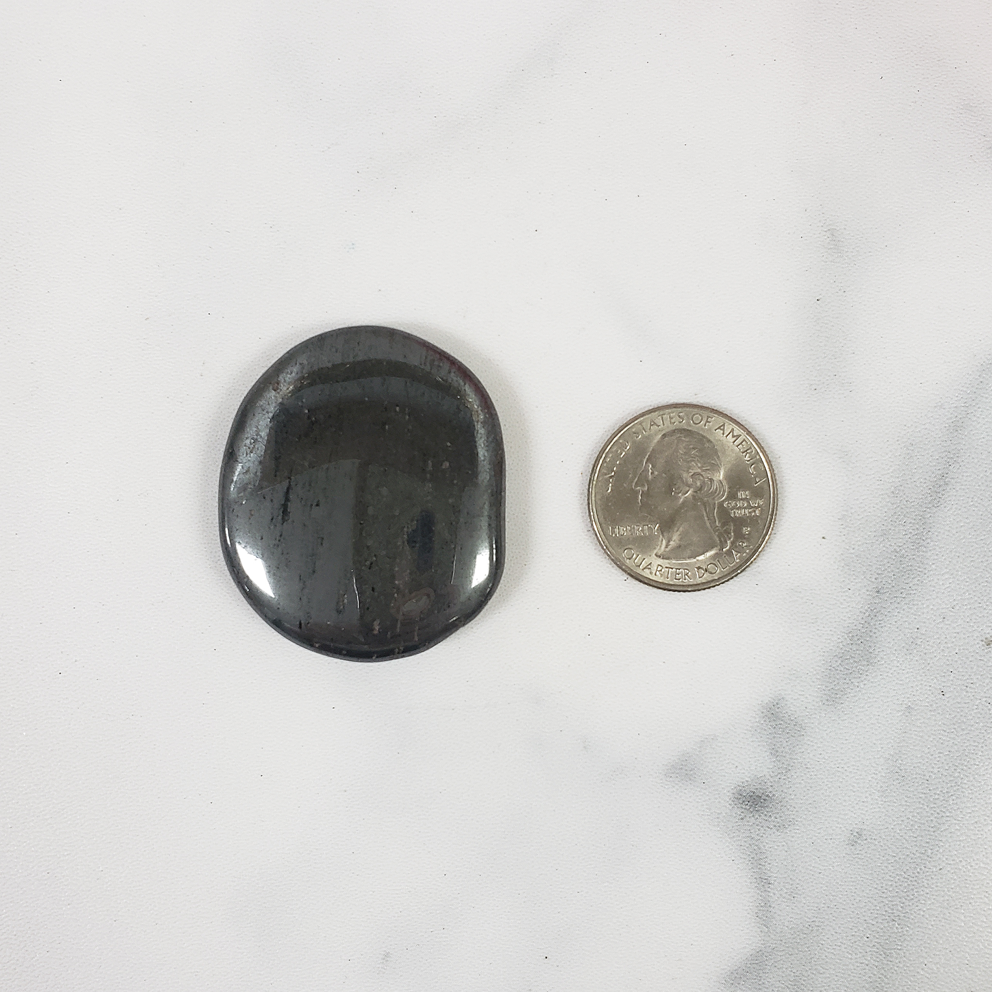 Hematite Crystal Worry Stone Natural Gemstone