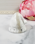 Unique Howlite Crystal Natural Gemstone Santa Hat Christmas Carving - 2