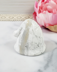 Unique Howlite Crystal Natural Gemstone Santa Hat Christmas Carving