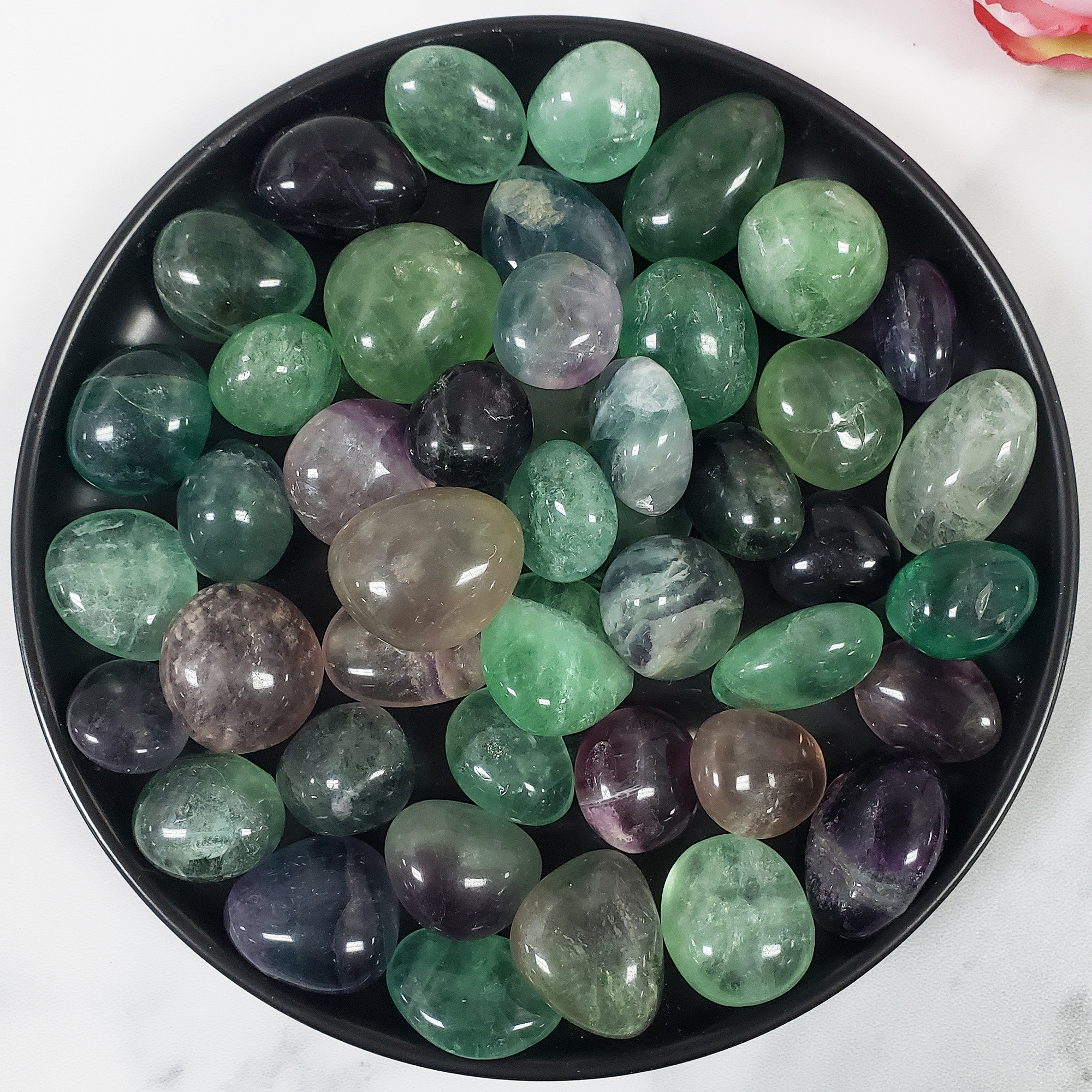 Fluorite Crystal Natural Gemstone Tumbled Stone | High Quality - 12