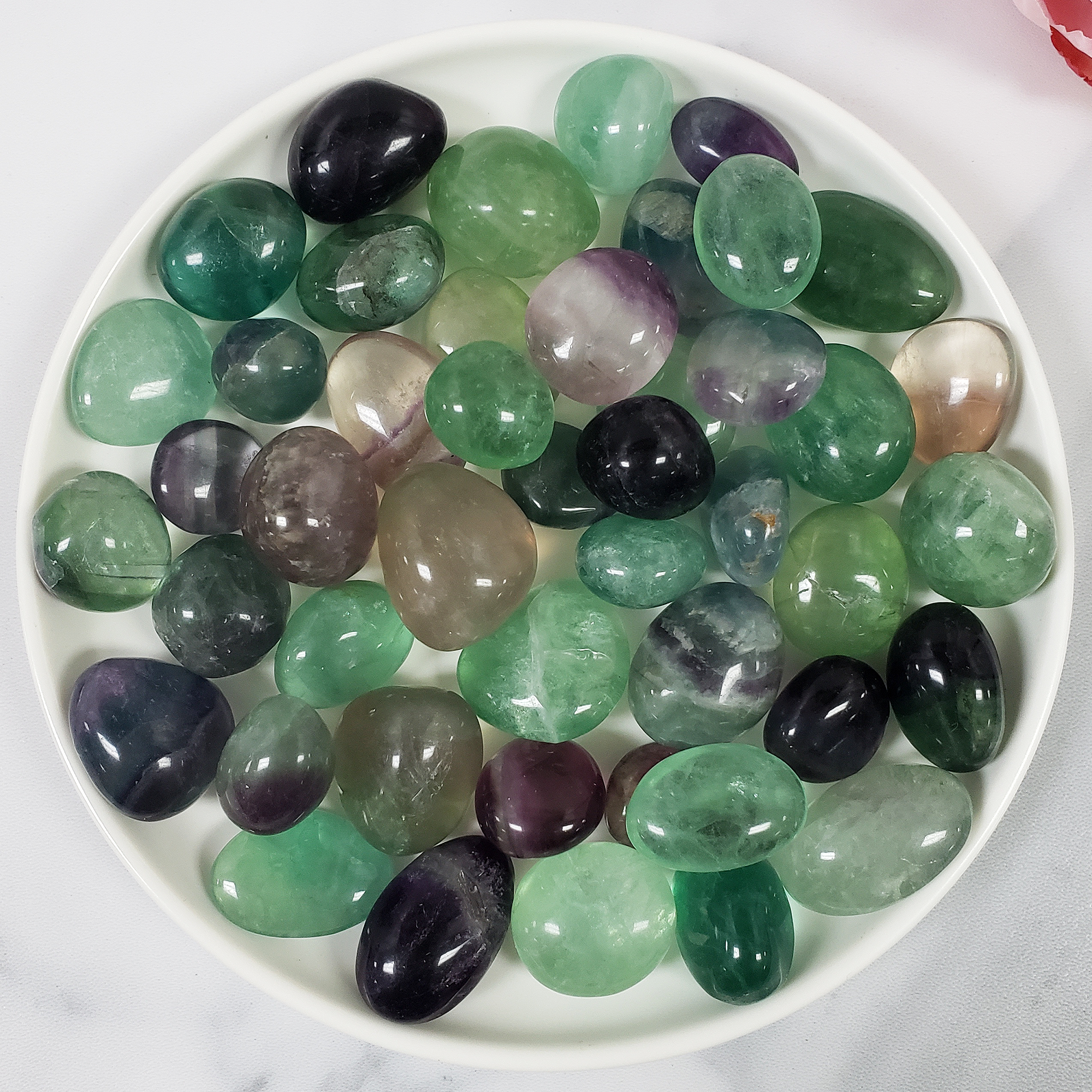 Fluorite Crystal Natural Gemstone Tumbled Stone | High Quality - 14