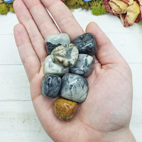picasso jasper stones in hand