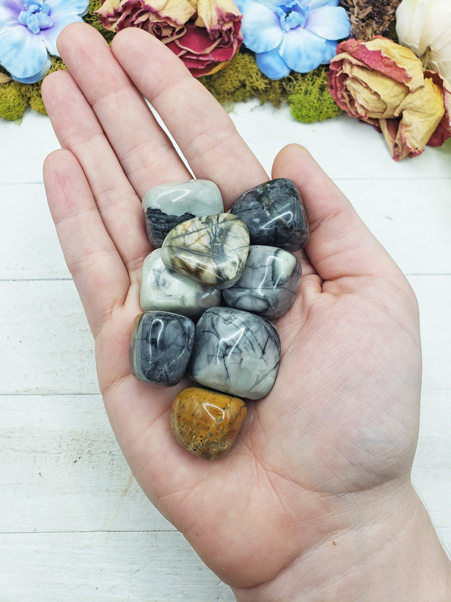 picasso jasper stones in hand