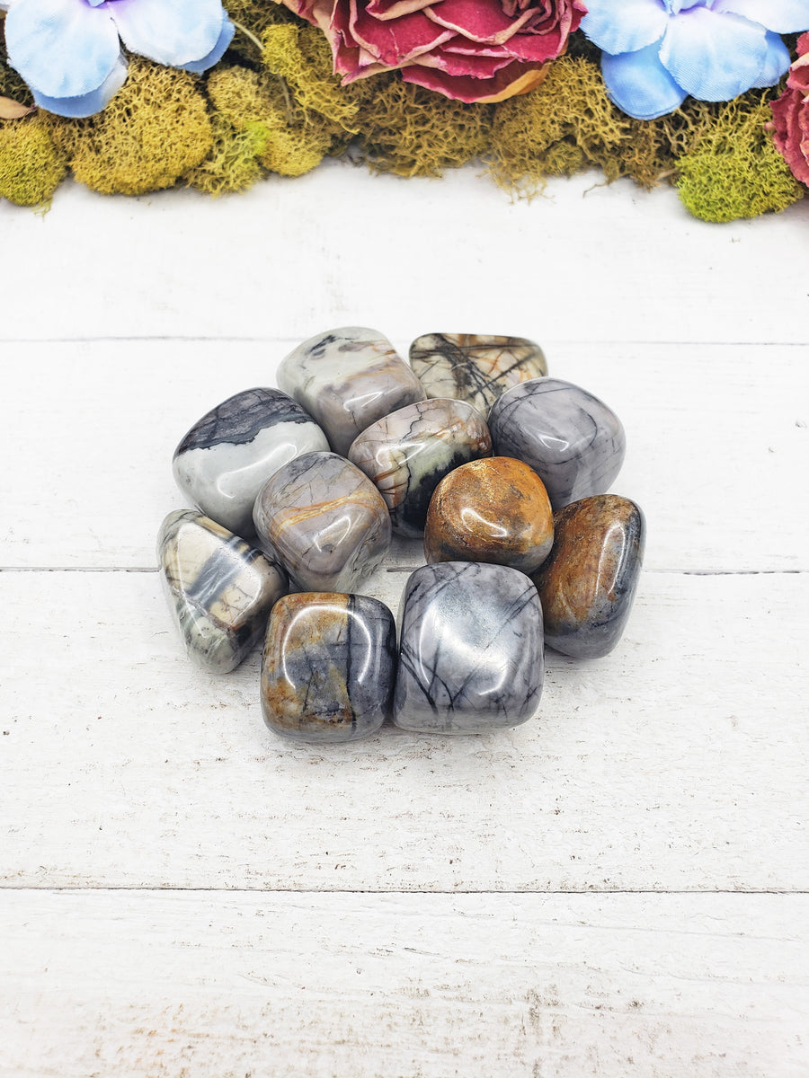 picasso jasper stones on display