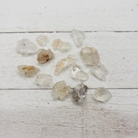 hyalite pieces on white display board
