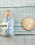 Imitation Turquoise Turquenite Blue Howlite Crystal Chips Bottle - One Bottle - Measurements