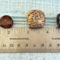 Inspiration & Learning - Set of Four Tumbled Stones with Pouch - Measurements