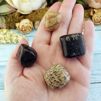 Inspiration & Learning - Set of Four Tumbled Stones with Pouch - Tumbled Gemstones