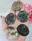 Intuitively Selected Natural Crystal Palm Stone Worry Stone Meditation Tool - 13