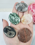 Intuitively Selected Natural Crystal Palm Stone Worry Stone Meditation Tool - 12
