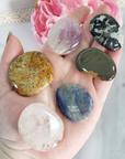 Intuitively Selected Natural Crystal Palm Stone Worry Stone Meditation Tool - 1