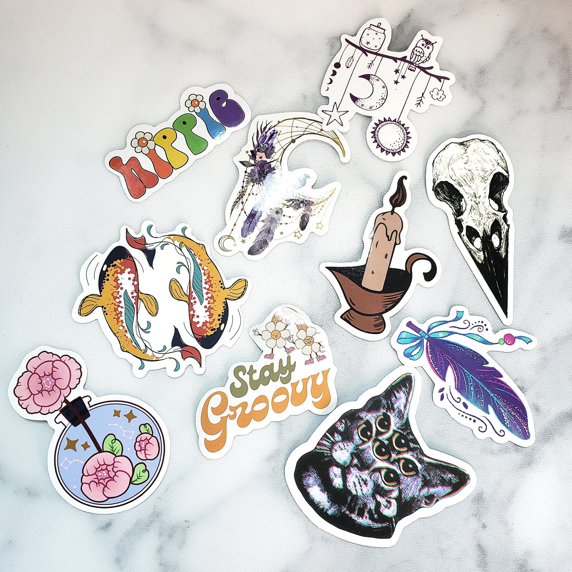 Randomly Selected Aesthetic Sticker - Cute, Witchy, Bohemian, Trippy - Mix of Cute Stickers