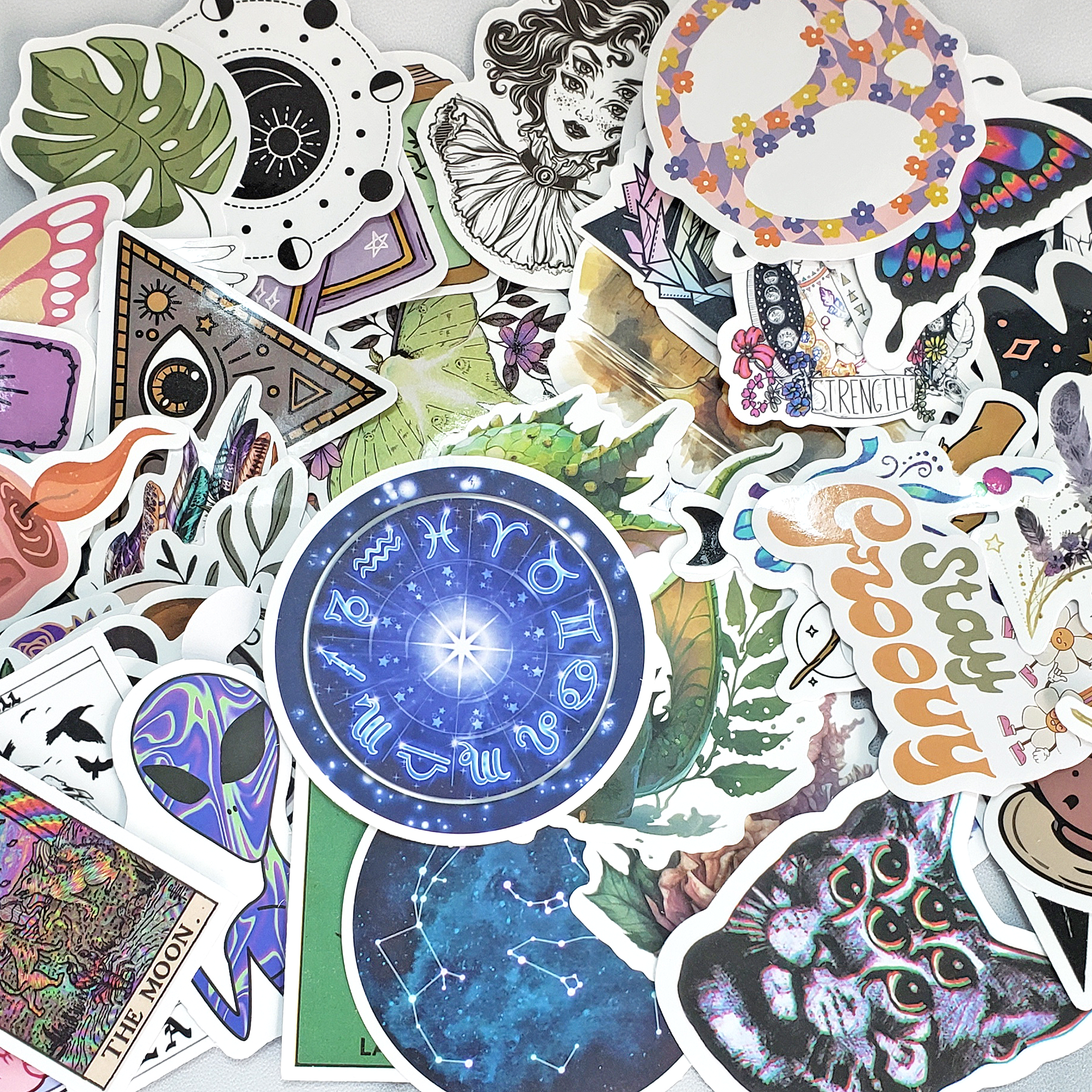 Randomly Selected Aesthetic Sticker - Cute, Witchy, Bohemian, Trippy - Stickers for Journaling