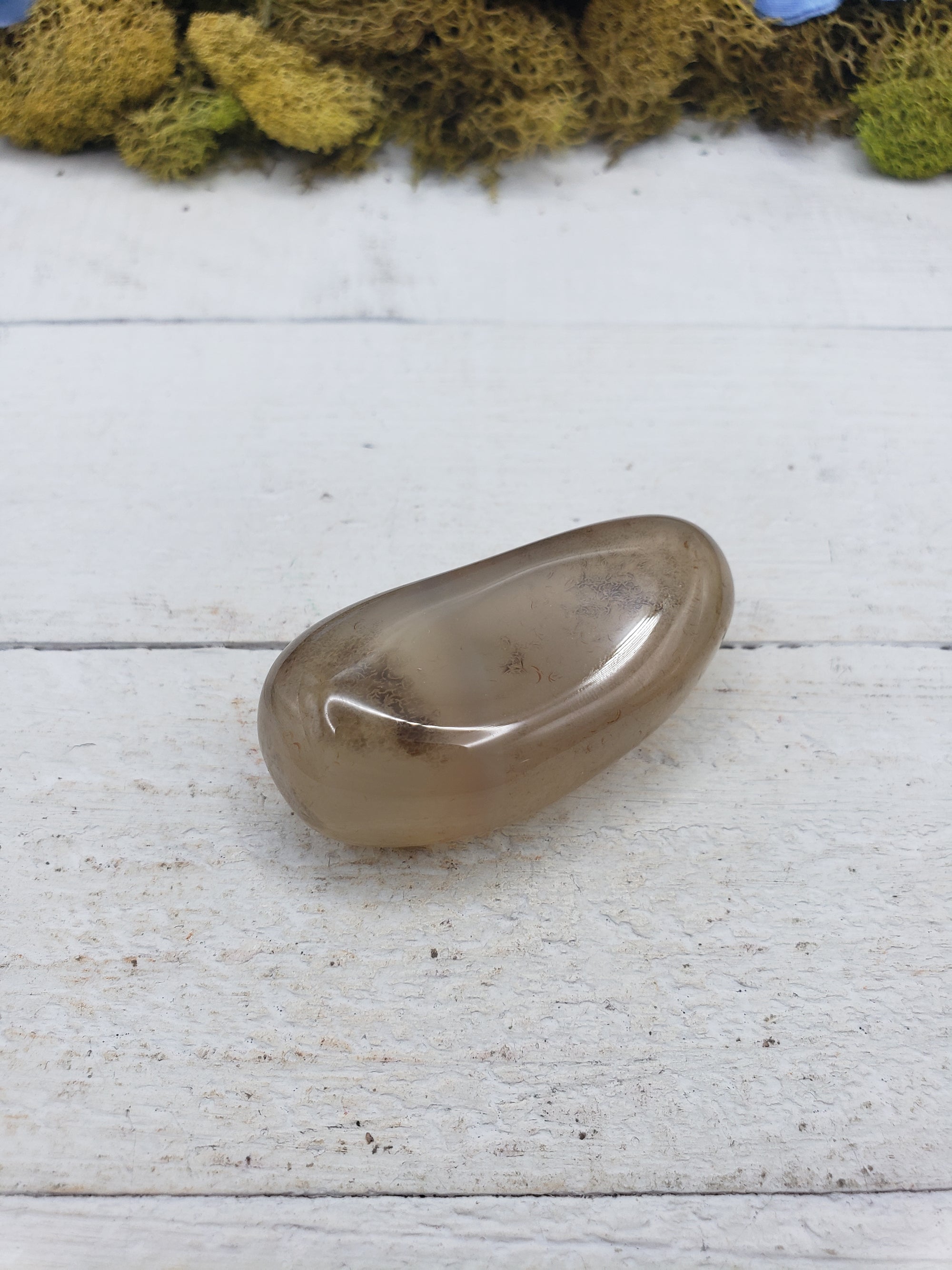 Unique Polished Agate Natural Crystal Palm Stone - JENNY 6