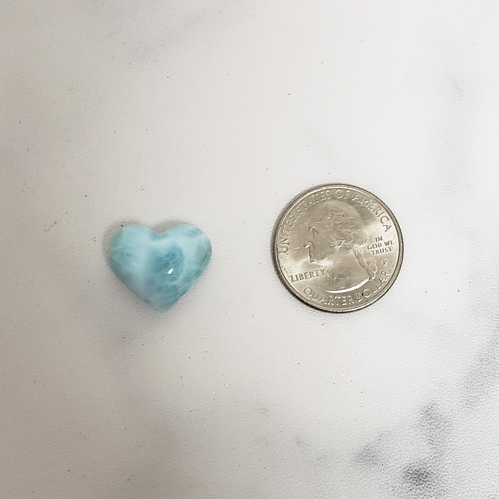Unique High Quality Larimar Stone Heart Natural Gemstone Cabochon | Jera - 2