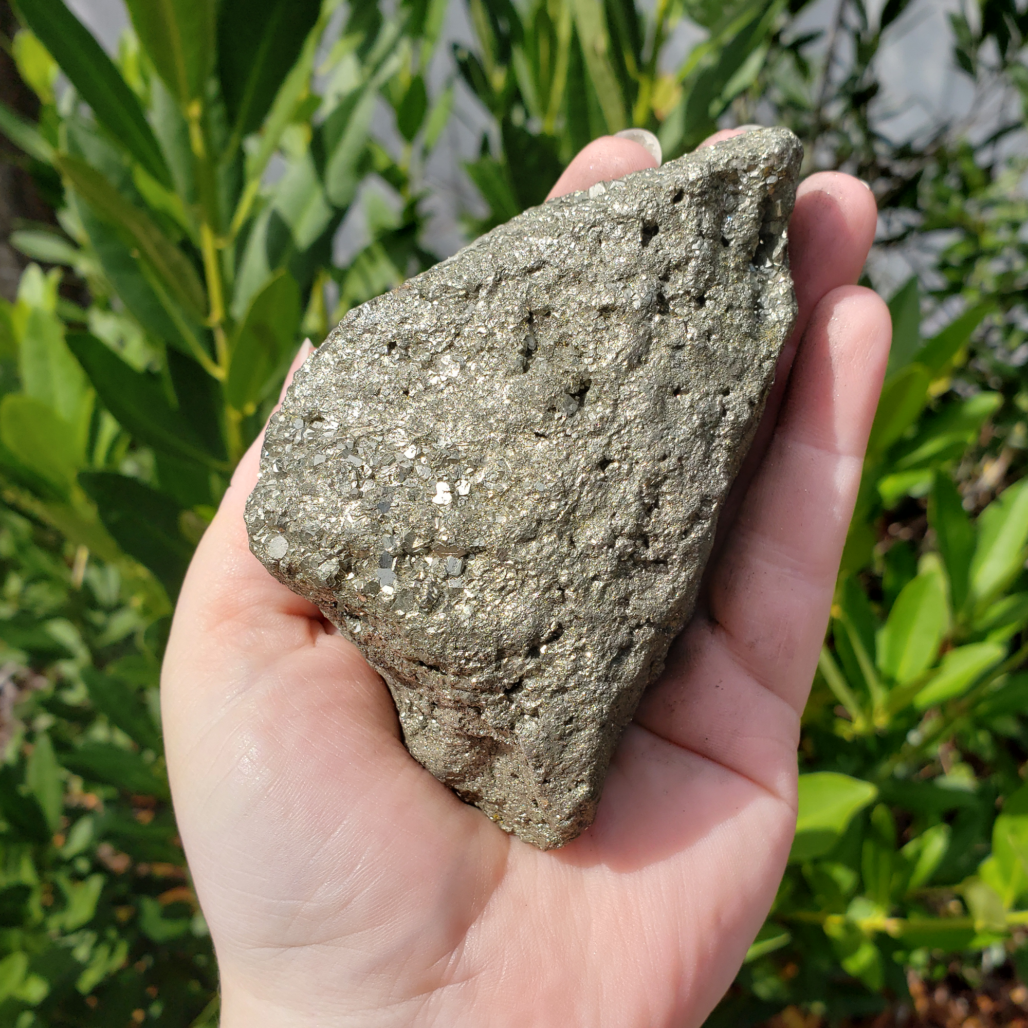 Raw Pyrite Natural Rough Gemstone Chunk - JUMBO One Stone - 9