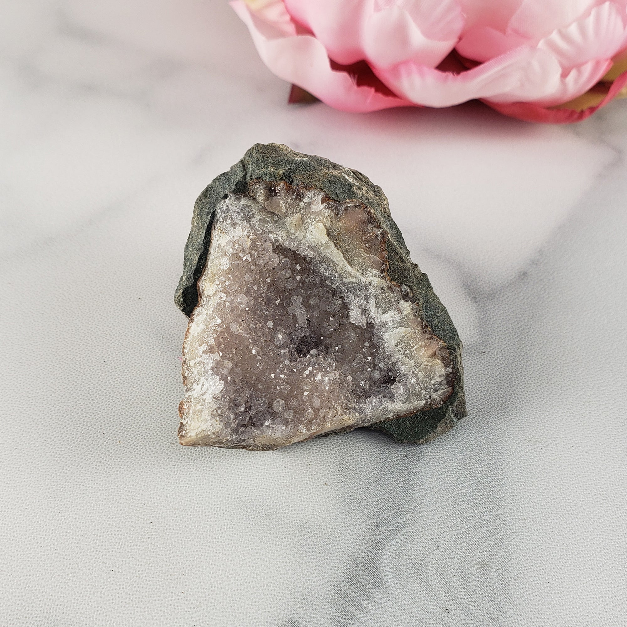 Unique Pale Druzy Amethyst Crystal Cluster Natural Gemstone | Kikyo - 2