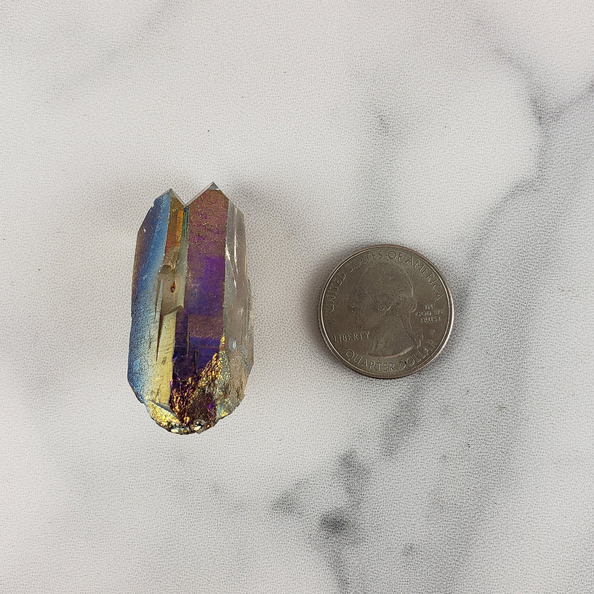 Unique Titanium Rainbow Aura Quartz Crystal Treated Gemstone | Kiseki - 4