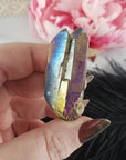 Unique Titanium Rainbow Aura Quartz Crystal Treated Gemstone | Kiseki