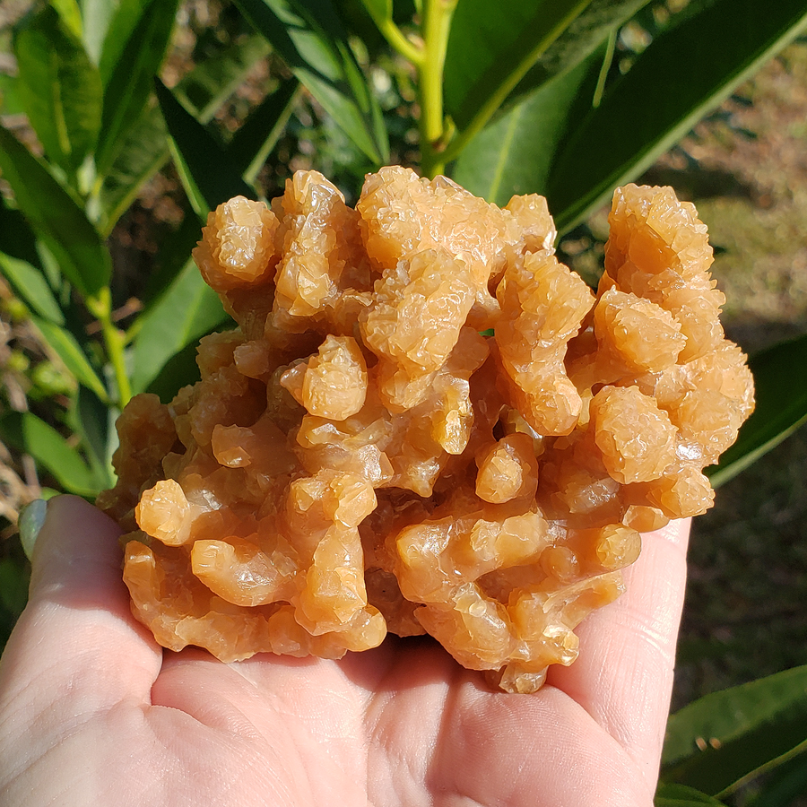 Unique Orange Calcite Natural Gemstone Cluster - Korari - 5