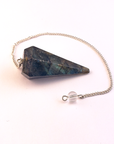 Labradorite Gemstone Polished Pendulum - White Background 2