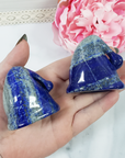 Lapis Lazuli Crystal Natural Gemstone Santa Hat Christmas Carving - 1