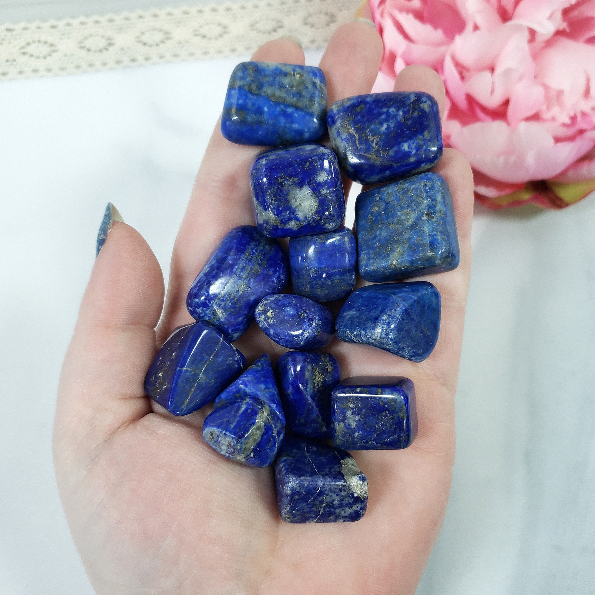 Lapis Lazuli Crystal Natural Gemstone Tumbled Stone | One Stone | Multiple Sizes! - 7