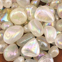 Large Angel Aura Quartz Tumbled Crystal - One Stone - Close Up