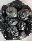 Snowflake Obsidian Crystal Natural Gemstone Freeform Tumbled Stone | LARGE | One Stone - 4