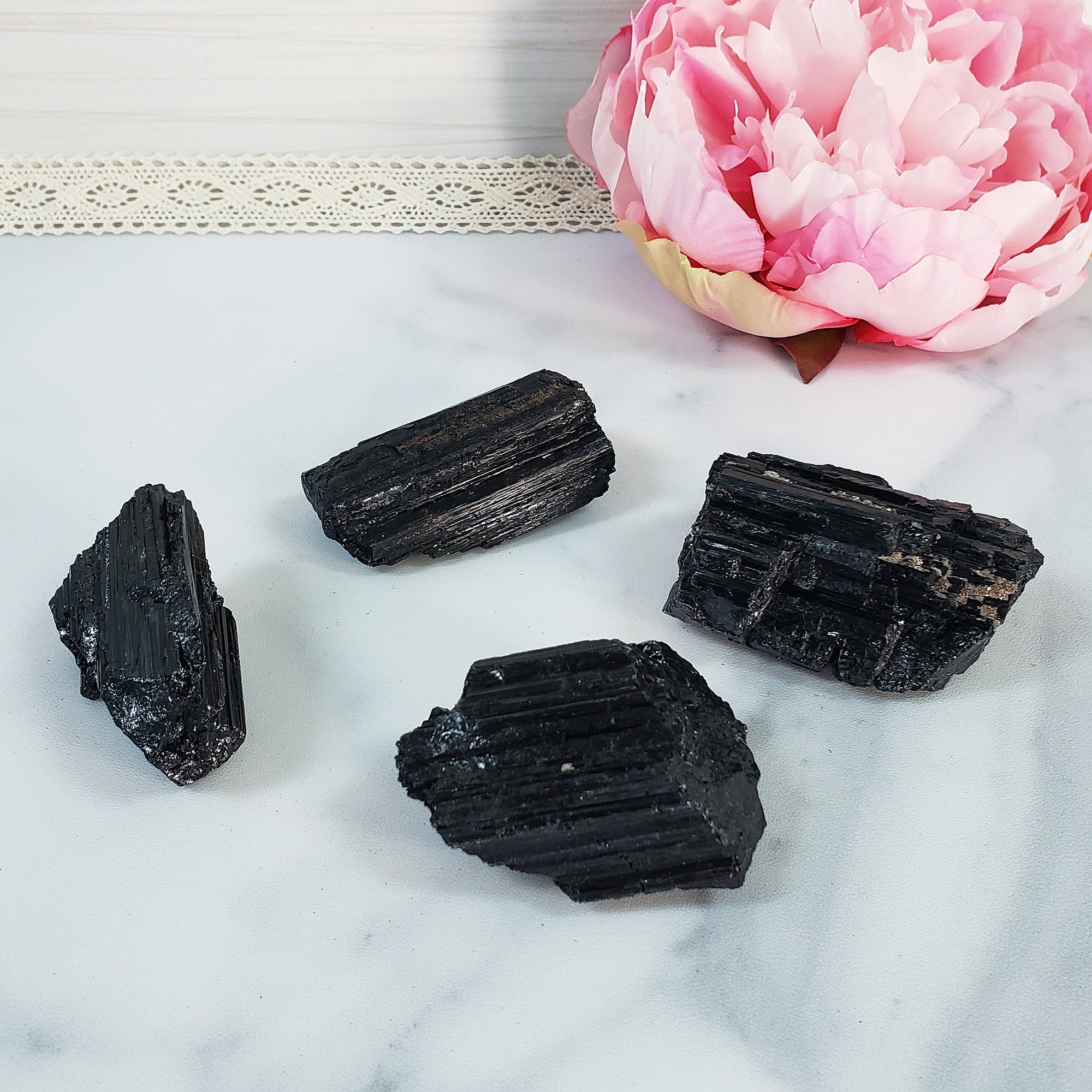 Raw Black Tourmaline Crystal Natural Rough Gemstone | One Stone | LARGE - 5