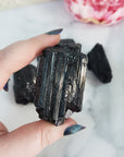 Raw Black Tourmaline Crystal Natural Rough Gemstone | One Stone | LARGE - 8