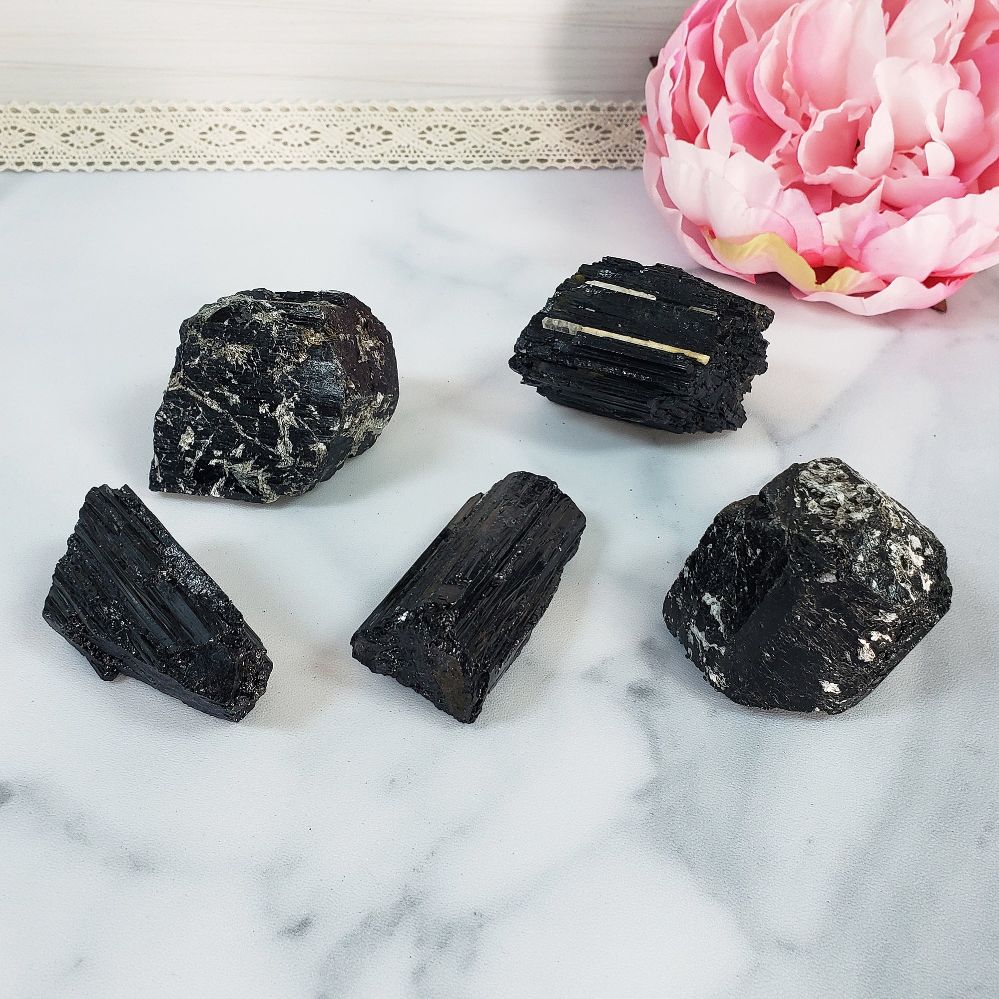 Raw Black Tourmaline Crystal Natural Rough Gemstone | One Stone | LARGE - 7