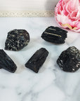 Raw Black Tourmaline Crystal Natural Rough Gemstone | One Stone | LARGE - 7