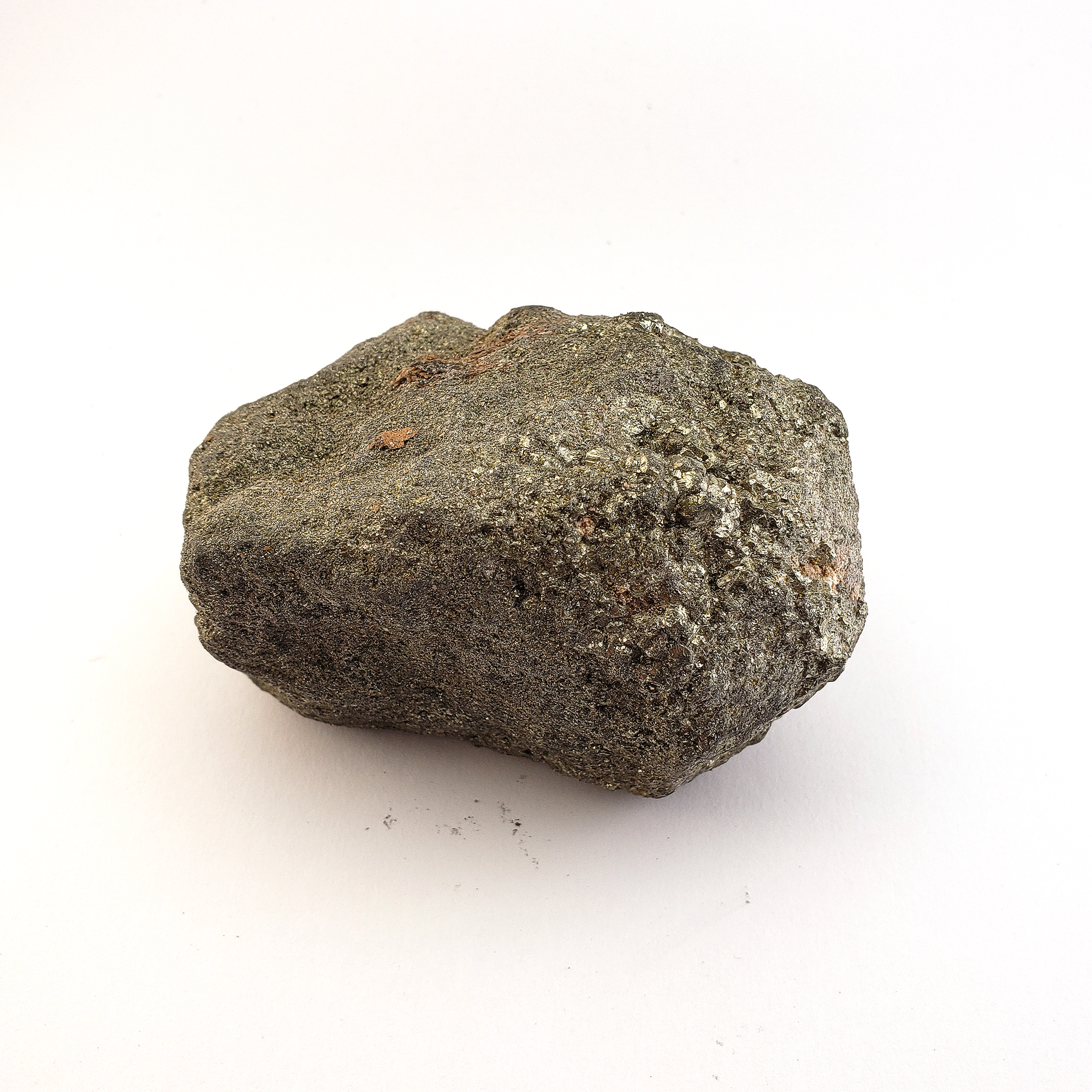 Raw Pyrite Natural Rough Gemstone Chunk - Large One Stone - White Background 4