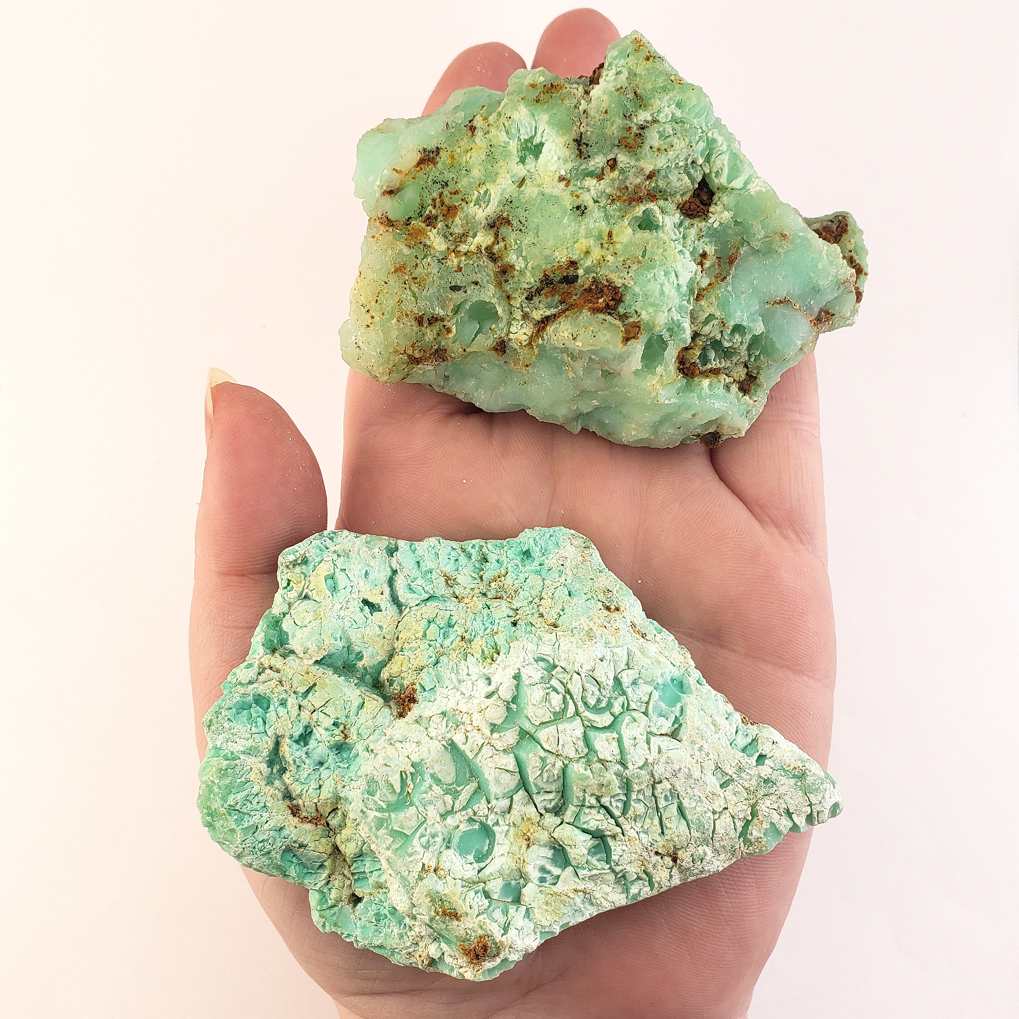 Chrysoprase Natural Raw Crystal Rough Gemstone - High Quality Large - In Hand