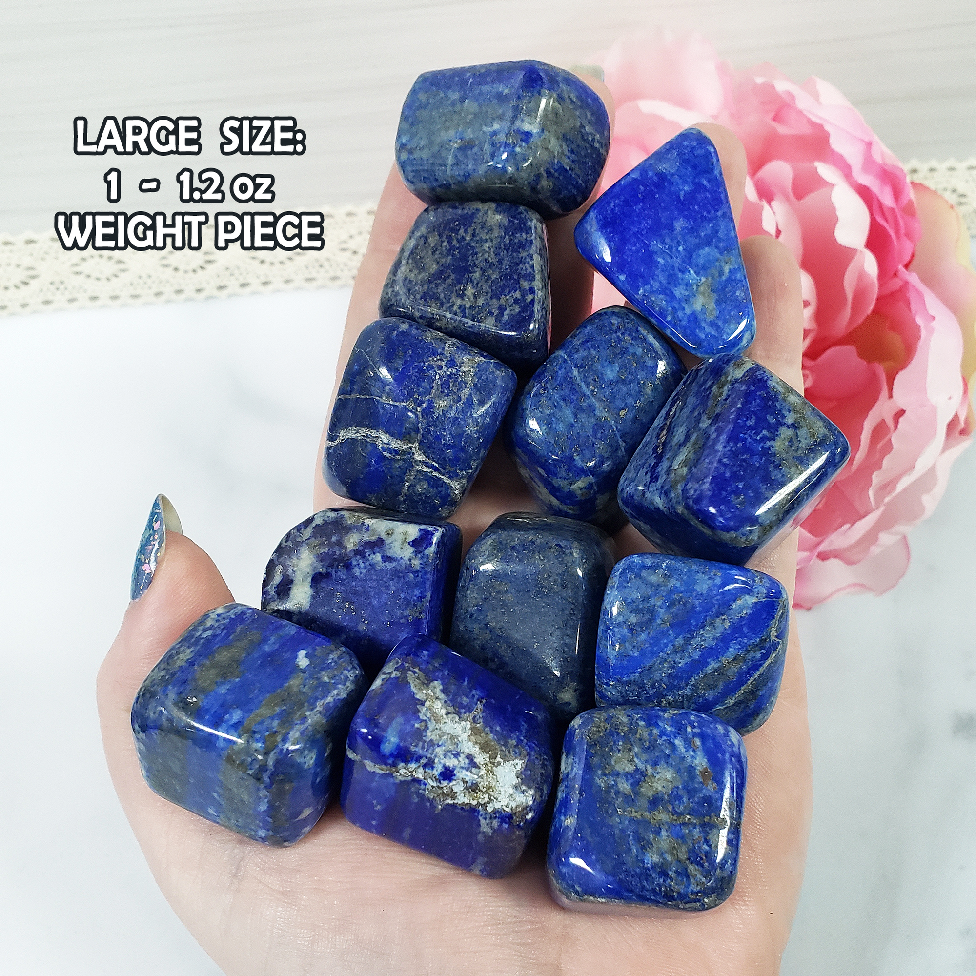 Lapis Lazuli Crystal Natural Gemstone Tumbled Stone | One Stone | Multiple Sizes! - 6