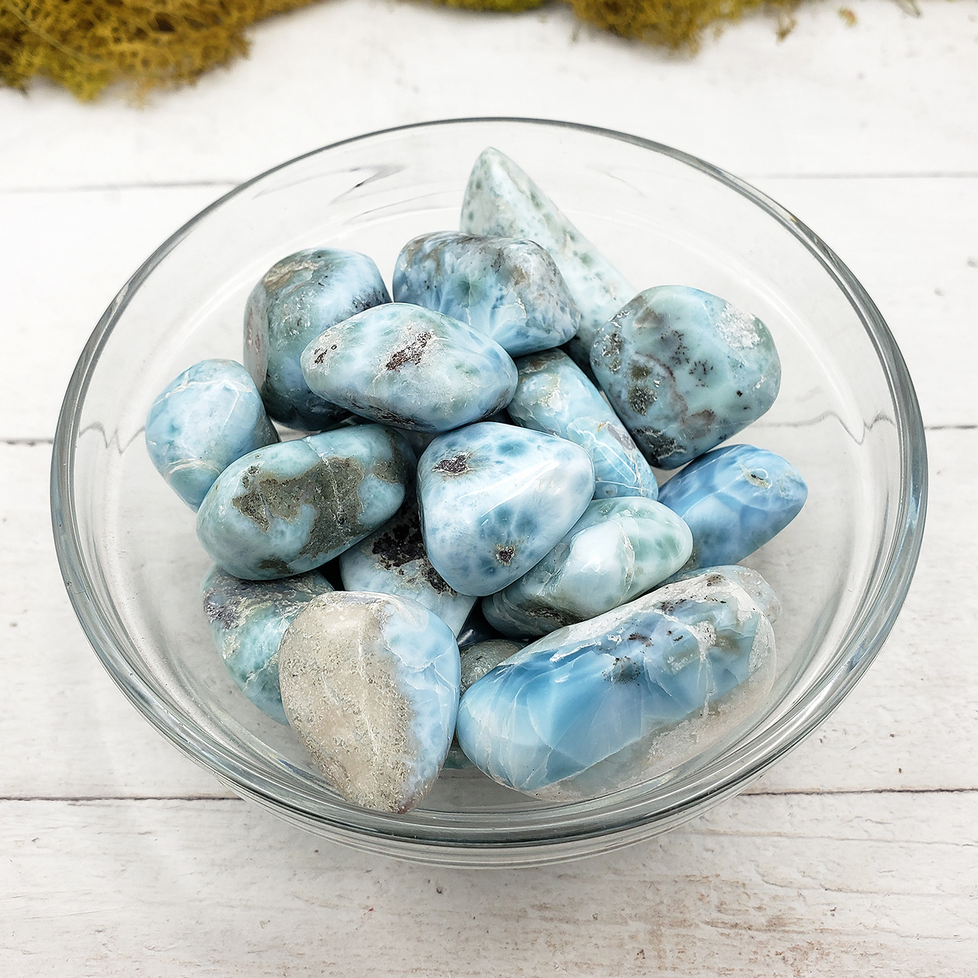 Larimar Pectolite Natural Gemstone Tumbled Stone - 5