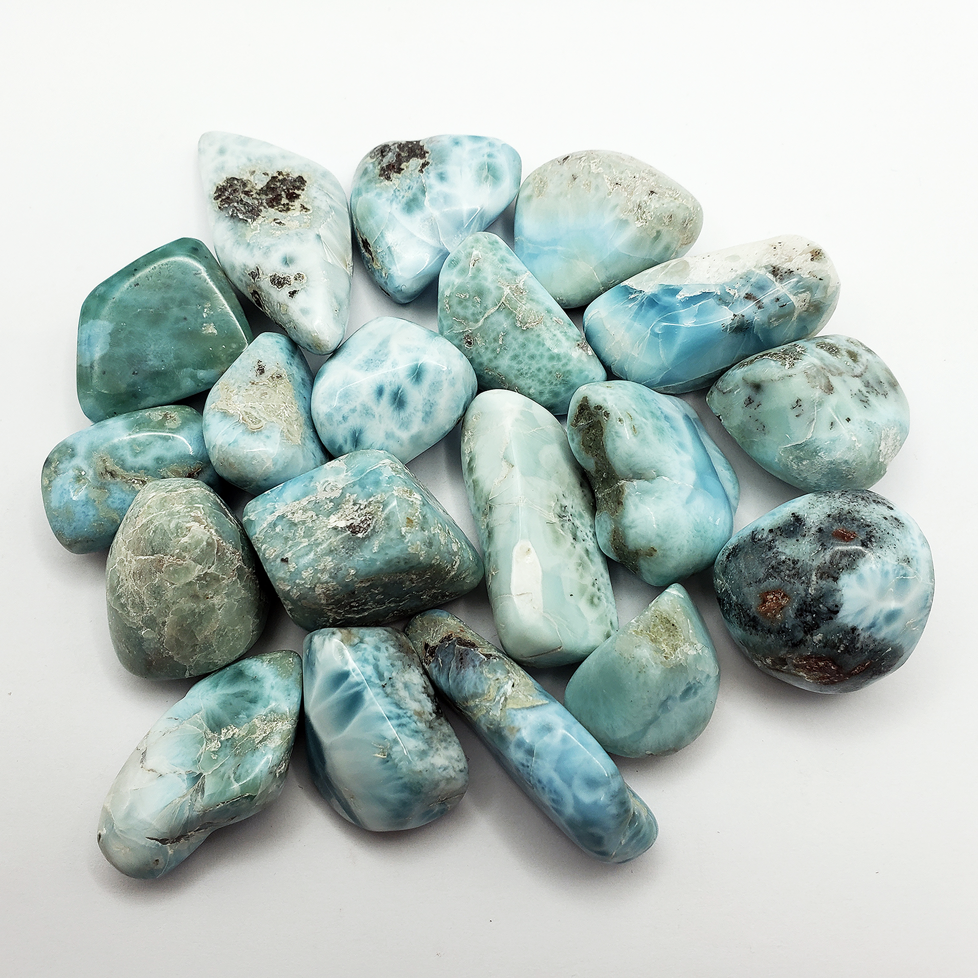 Larimar Pectolite Natural Gemstone Tumbled Stone - 2