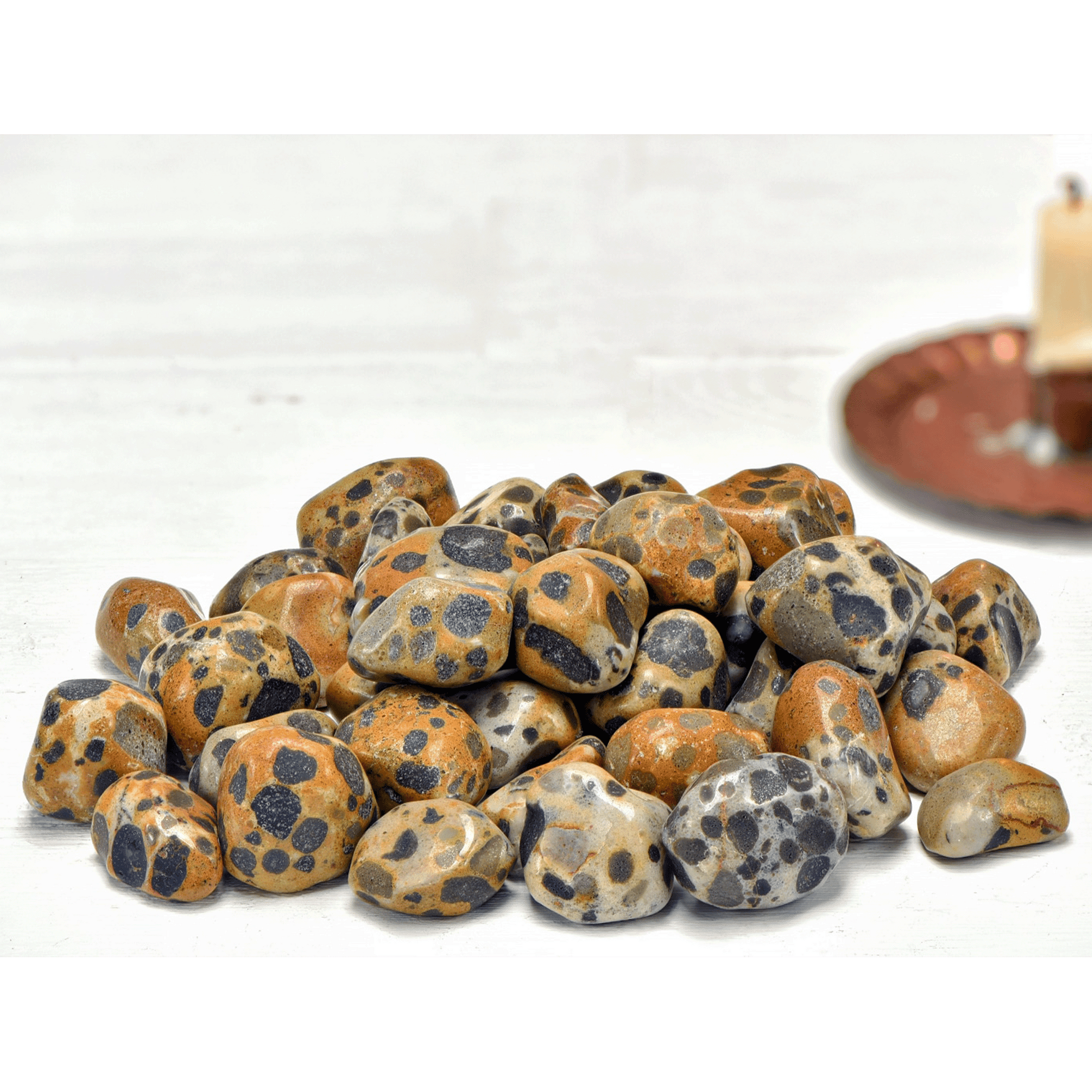 Leopardite Crystal Natural Gemstone Freeform Tumbled Stone - 2